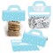 Big Dot of Happiness Blue Confetti Stars - DIY Simple Party Clear Goodie Favor Bag Labels - Candy Bags with Toppers - Set of 24